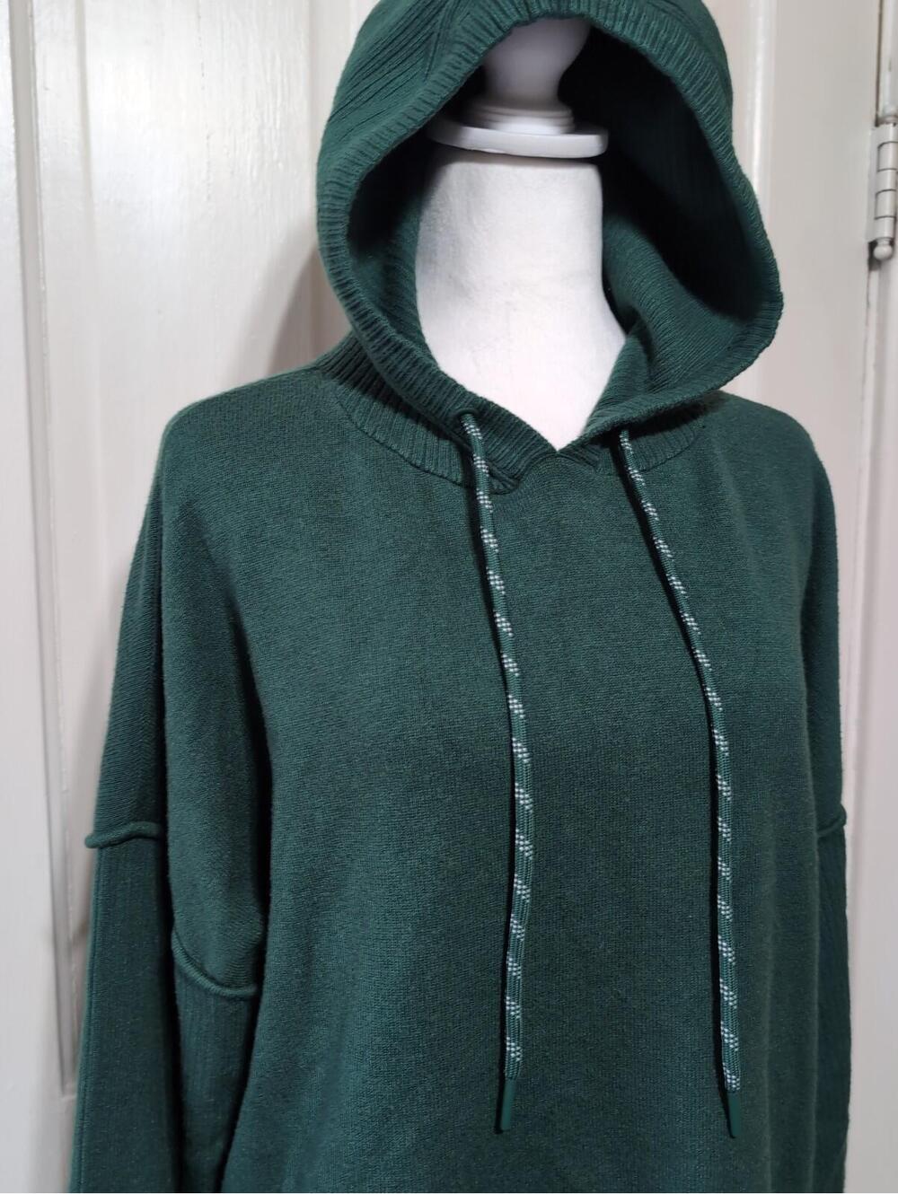 FLX Green Hooded Sweatshirt Sweater Gorpcore Women's XL Boxy (1342) - Picture 2 of 8